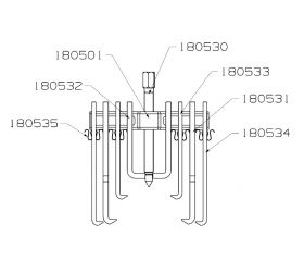 EXTRACTOR MULTIPLE FORZA SERIE 1800 CON 8 PATAS